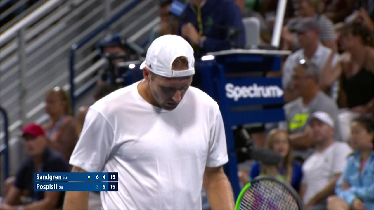 SlamTracker: Sandgren wins the point with a forehand winner. - US Open ...