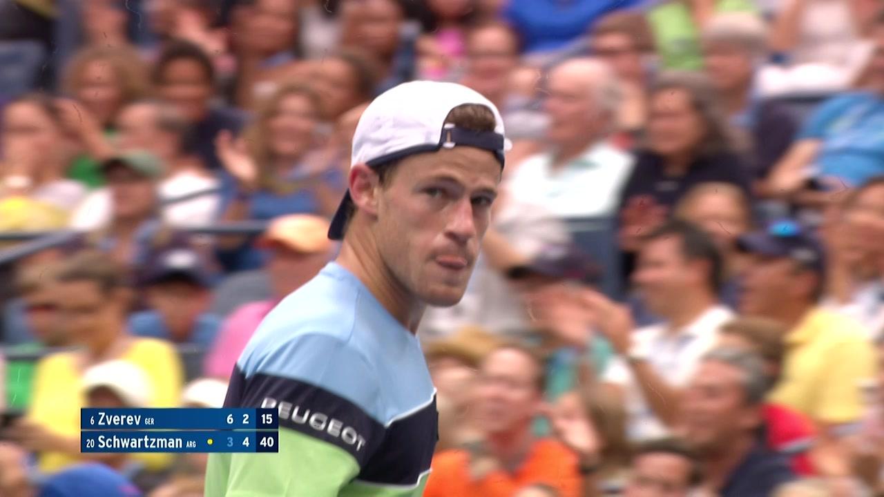 SlamTracker: Schwartzman wins the point with a forehand winner. - US ...