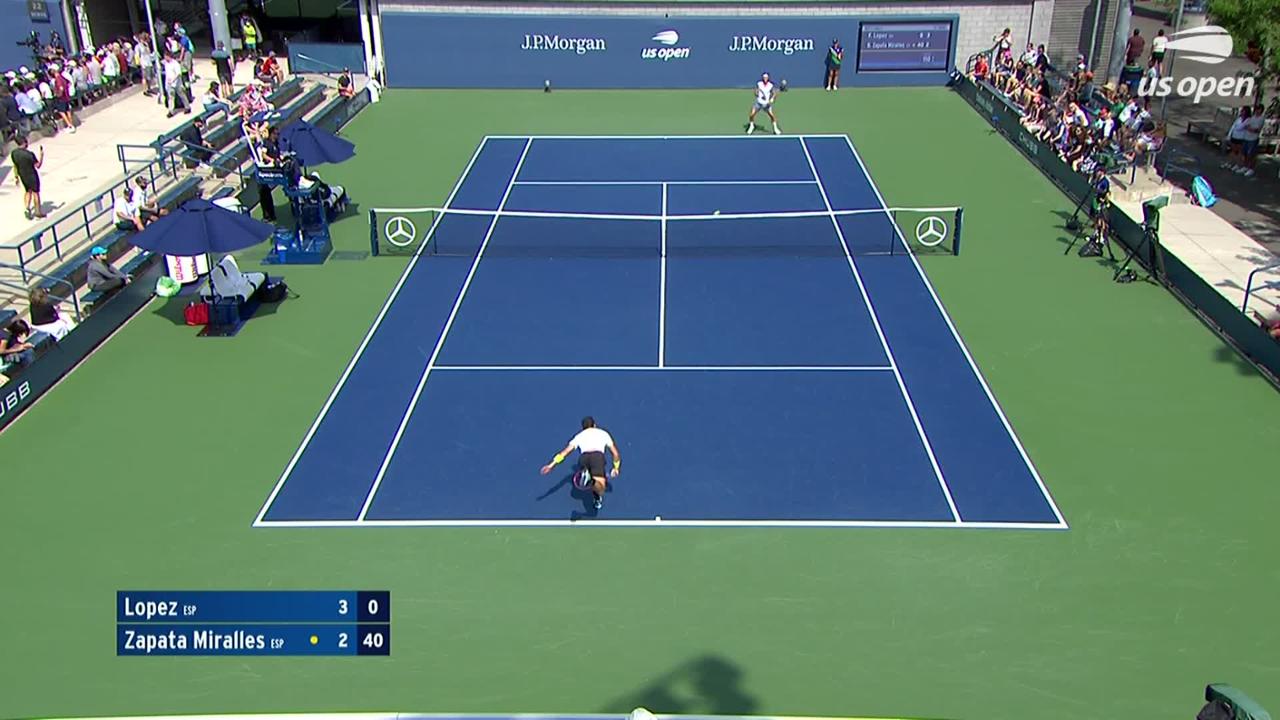 Lopez vs. Zapata Miralles R1 Highlights US Open Highlights
