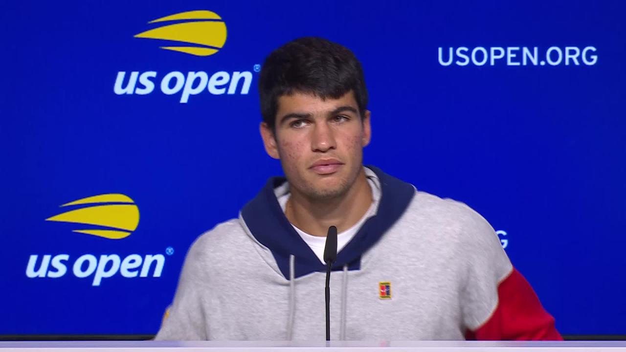 Press Conference Carlos Alcaraz, QF US Open Highlights & Features