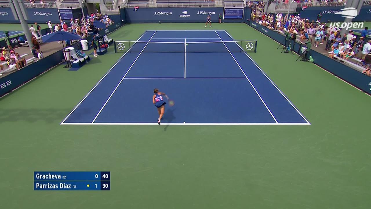 Gracheva vs. Parrizas Diaz R1 Highlights US Open Highlights