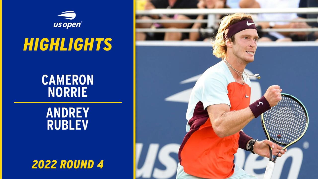 Photos Andrey Rublev vs. Cameron Norrie, 2022 US Open fourth round
