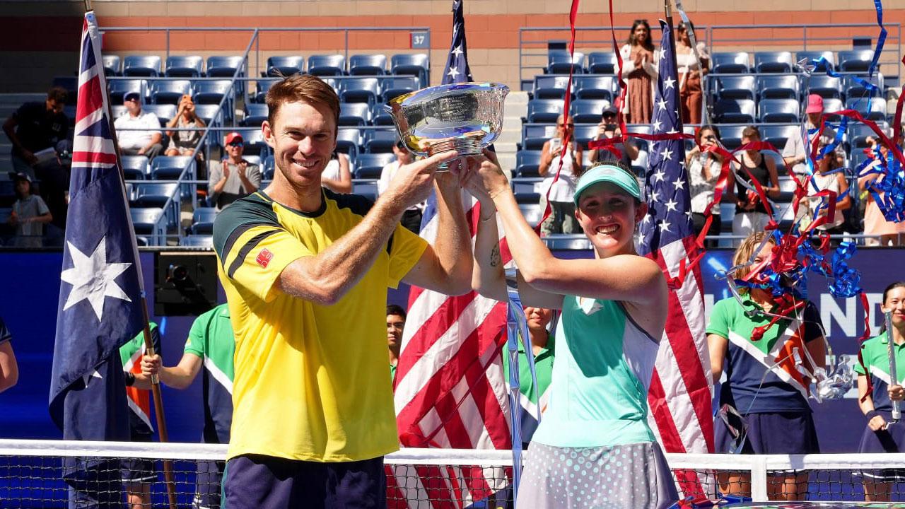 2022 US Open Mixed Doubles Champions Storm Sanders and John Peers
