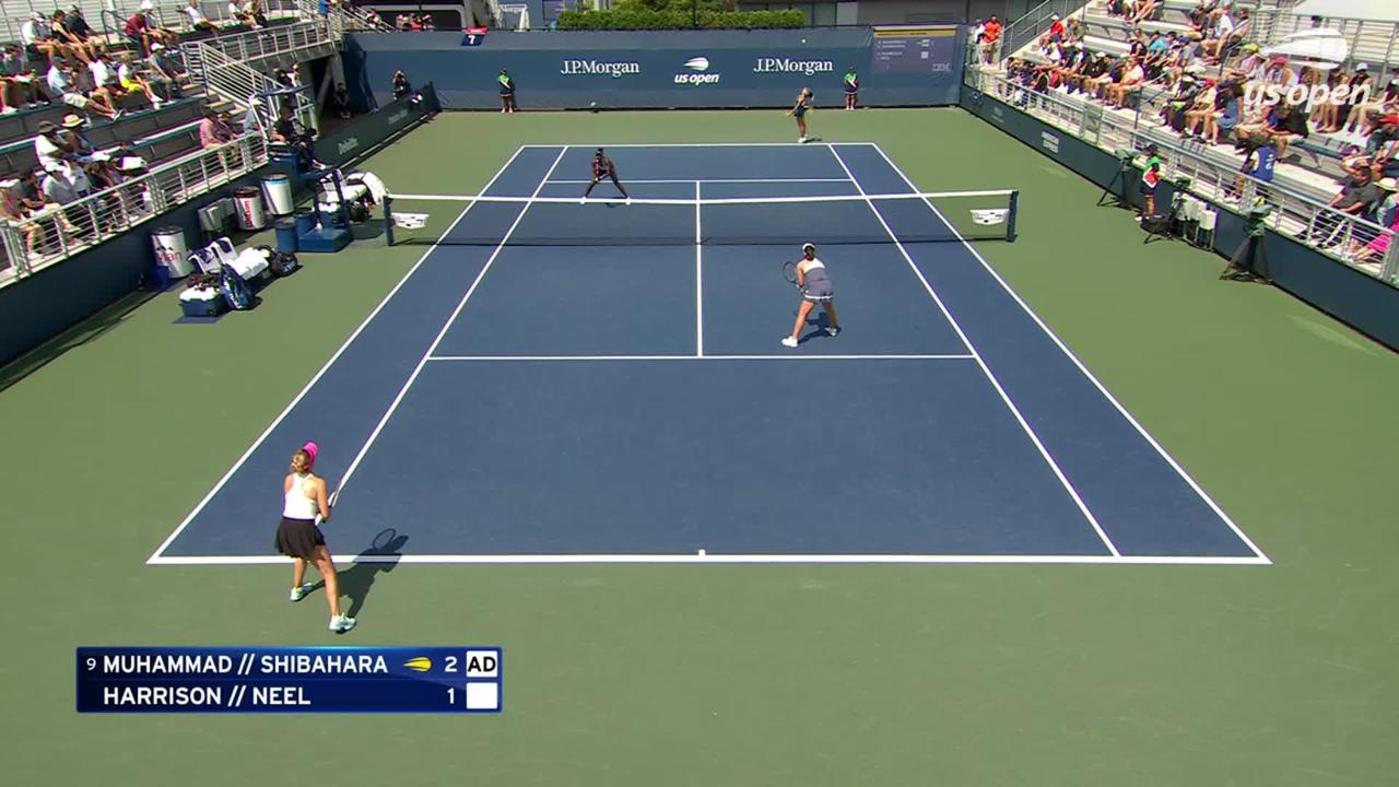 Muhammad/Shibarahara vs. Harrison/Neel Highlights Round 2 US Open