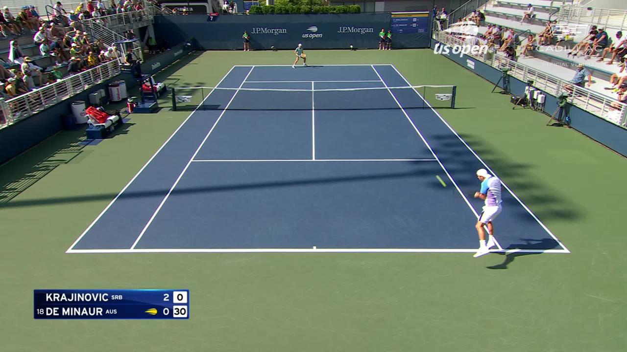 Filip Krajinovic vs. Alex de Minaur Highlights | Round 1 - US Open ...