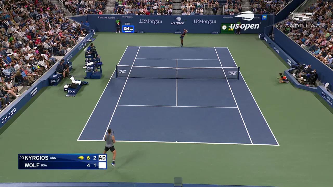 Nick Kyrgios vs. J.J. Wolf Highlights Round 3, Set 2 US Open