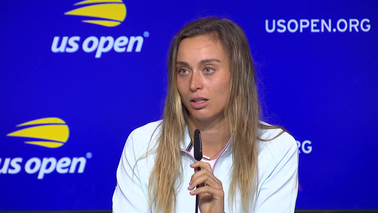 Paula Badosa Press Conference Round 1 US Open Highlights & Features
