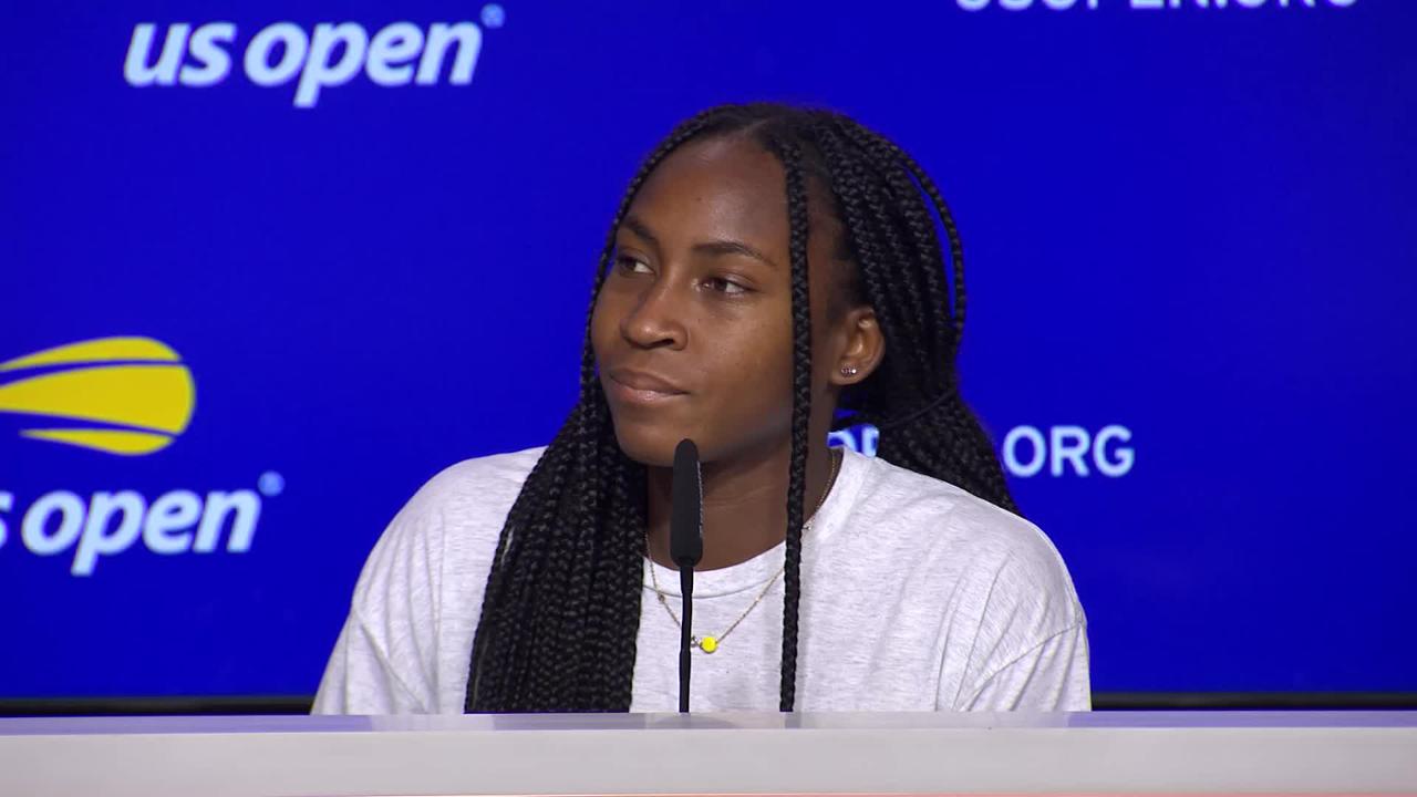 Coco Gauff Press Conference Round 3 US Open Highlights & Features