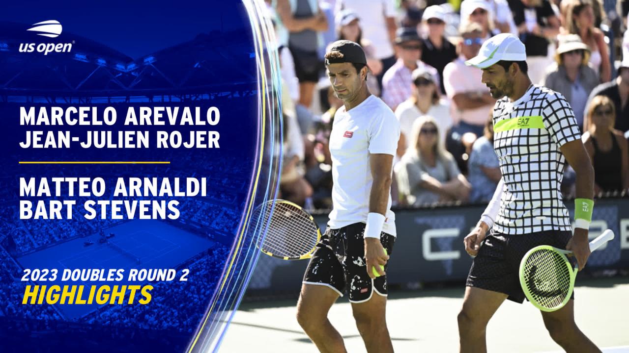 Arevalo/Rojer vs. Arnaldi/Stevens Highlights Round 2 US Open