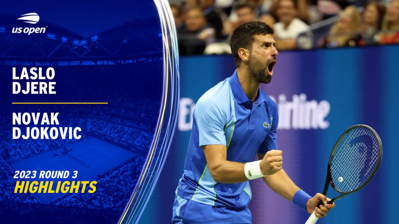 Djokovic survives major scare, ousts Djere in five-set US Open comeback - Official Site of the 2023 US Open Tennis Championships