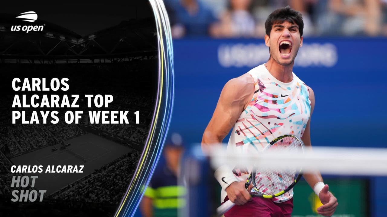 Carlos Alcaraz Top Plays of Week 1 US Open Highlights & Features