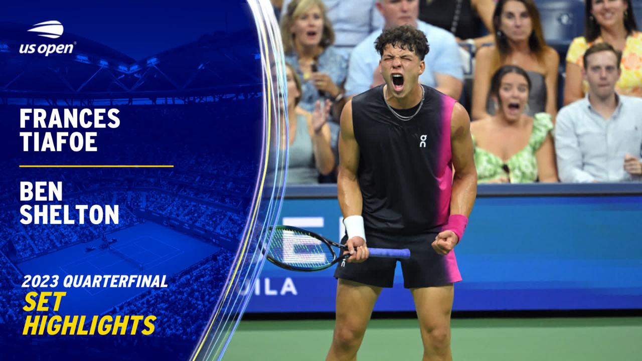 Tiafoe vs. Shelton Highlights Quarterfinal, Set 3 US Open