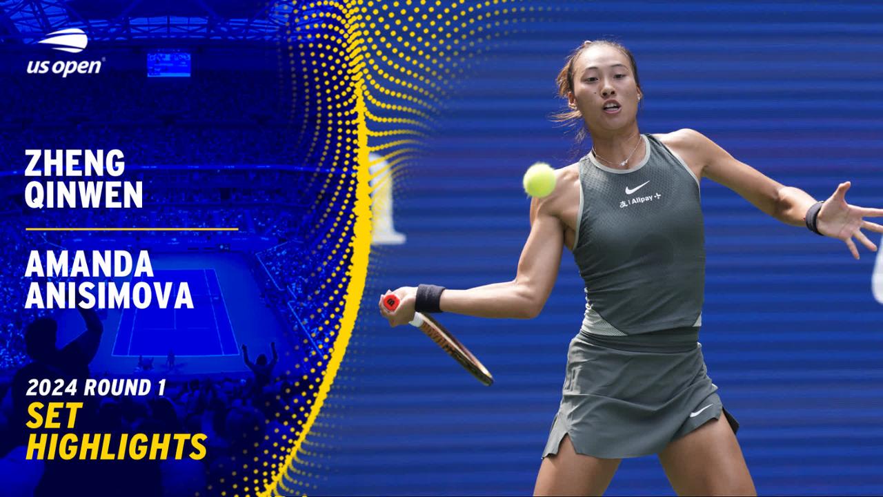 Zheng vs. Anisimova Highlights Round 1, Set 2 US Open Highlights