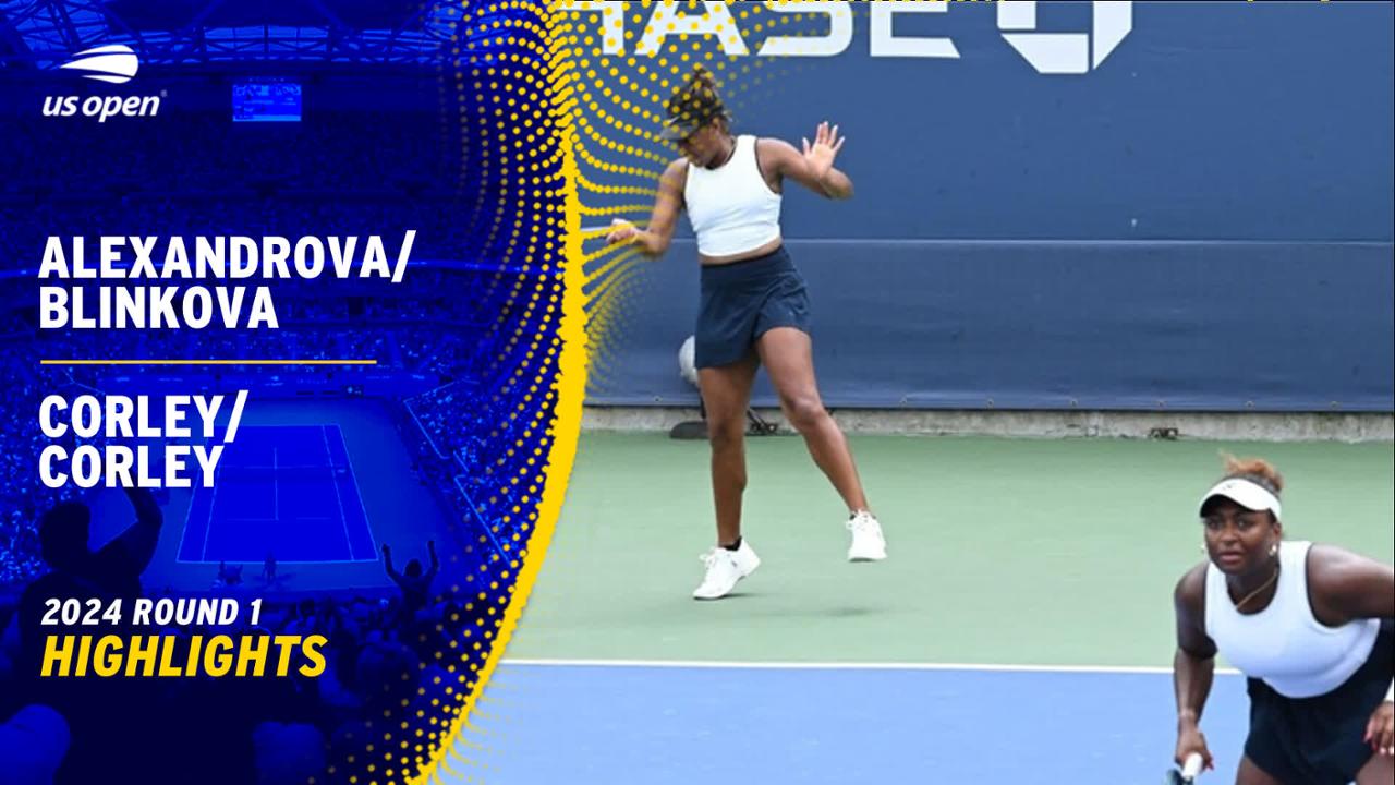 Alexandrova/Blinkova vs. Corley/Corley Highlights Round 1, Set 2 US